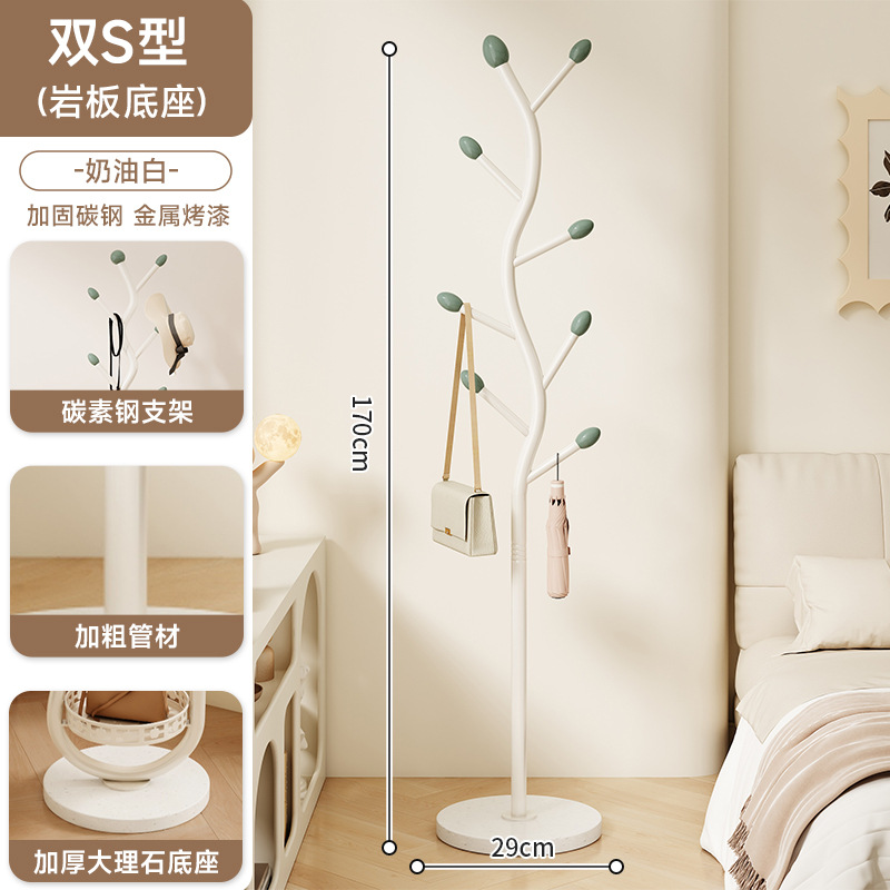 Dormitorio, perchero de rama de árbol de lujo ligero, estante de ropa de arte de hierro, entrada, perchero vertical de piso