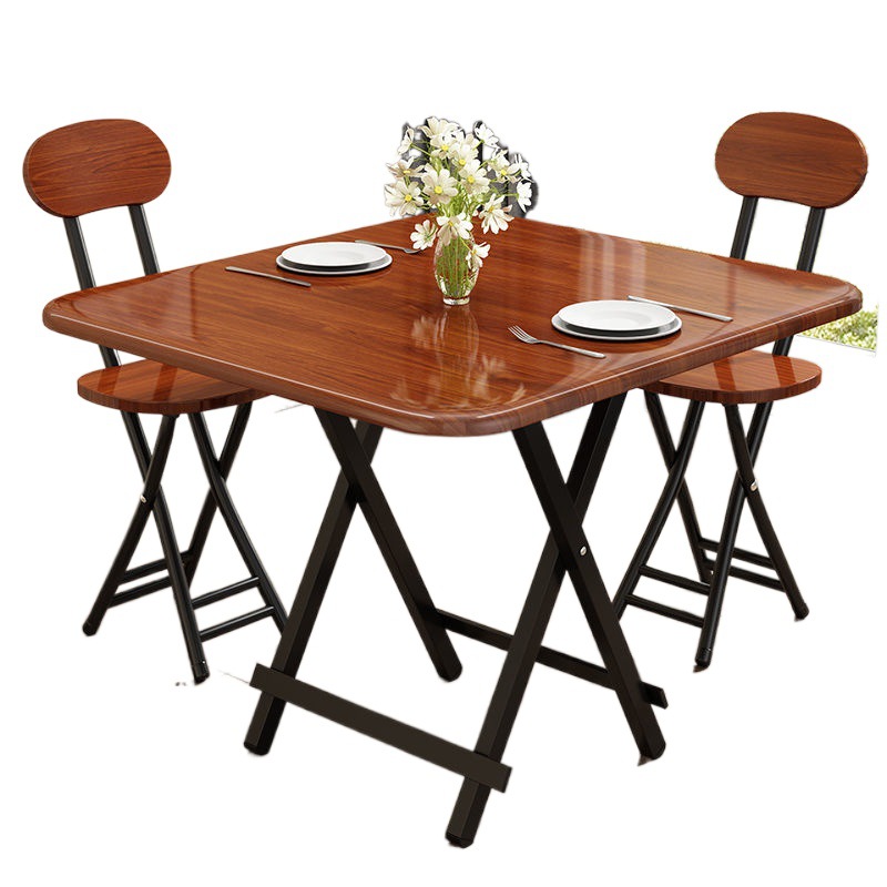Mesa plegable mesa de comedor para el hogar mesa de comedor de apartamento pequeño simple plegable combinación de mesa y silla de comedor mesa pequeña portátil fábrica de dormitorios