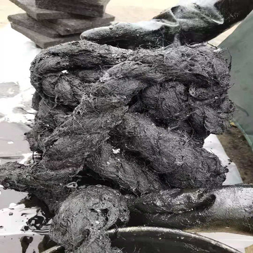 Direct factory shipping, oil impregnated hemp rope 2cm pitch asphalt hemp joint for use, asphalt hemp fluff and hemp fiber pipes for use