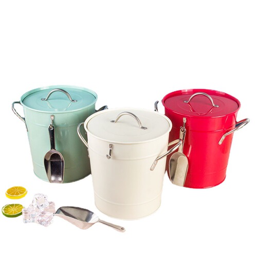 Retro household ice bucket bar beer champagne red wine ice bucket export Nordic European style iron ice bucket high appearance