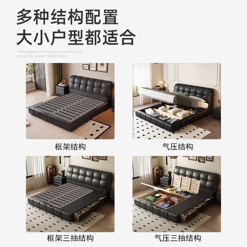 인기있는 퍼프 가죽 침대