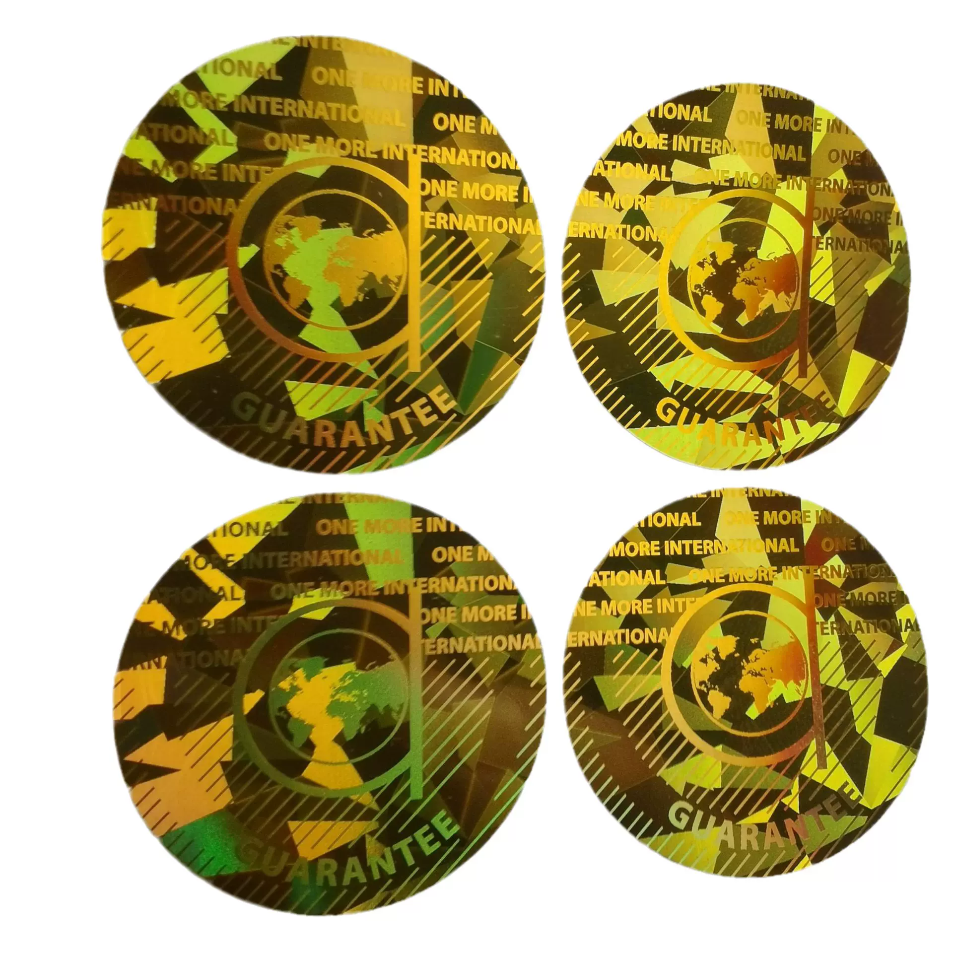 金色镭射防伪标签 汽车配件不干胶标签 全息镭激光易碎贴纸现货标