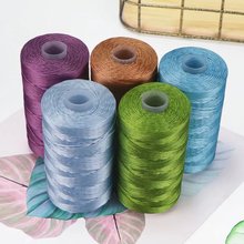 丝光棉麻线轻体冰麻扁带线遮阳帽手编钩织diy钩包坐垫空心亮丝线