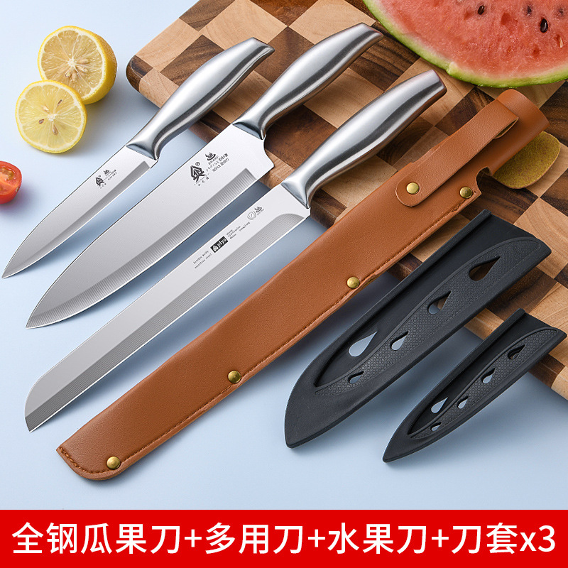 Cuchillo de frutas para regalos de frutas para cortar cuchillo de frutas de hoja grande de sandía doméstica de acero inoxidable afilado largo