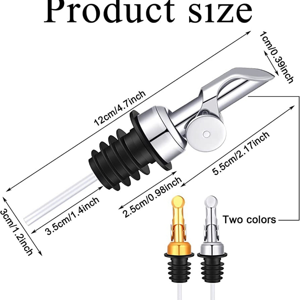 Acero inoxidable de color auto tapa volante verter botella de aceite boca boca de oro tapón de mezcla gravedad accesorios volantes