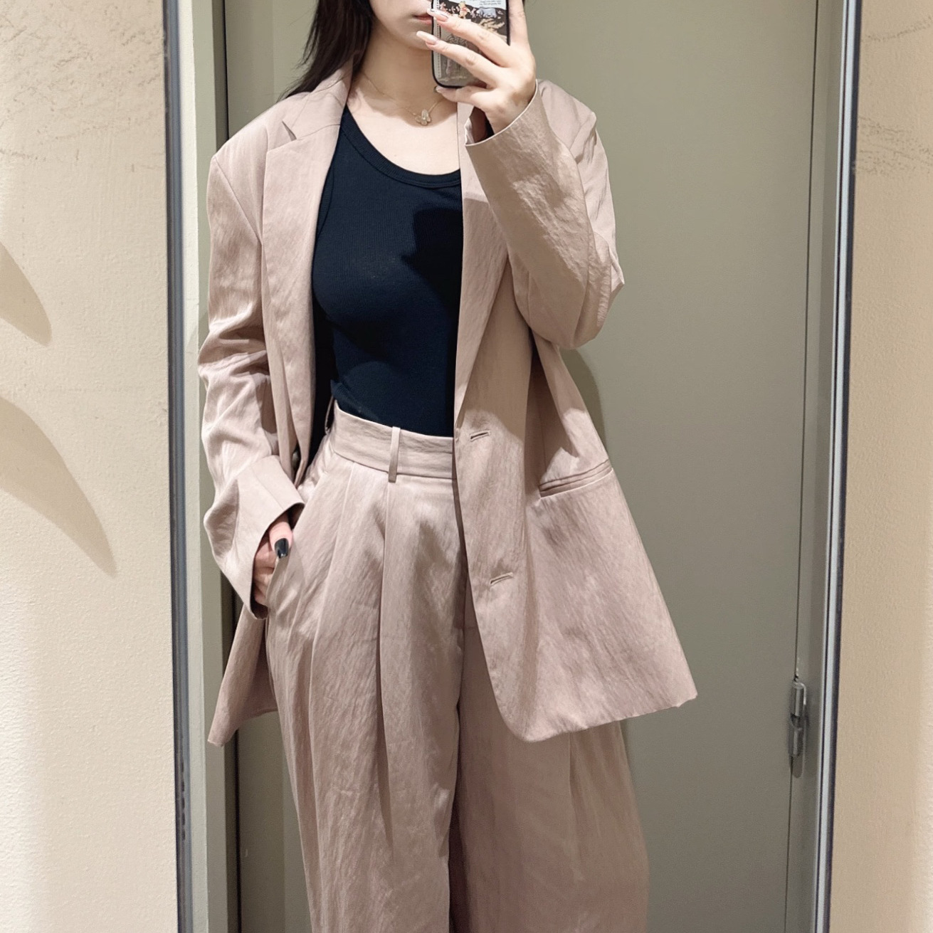 Spot Cs Women's Loose Casual Versatile Pink Suit Jacket 1294891002 Autum 1294891001