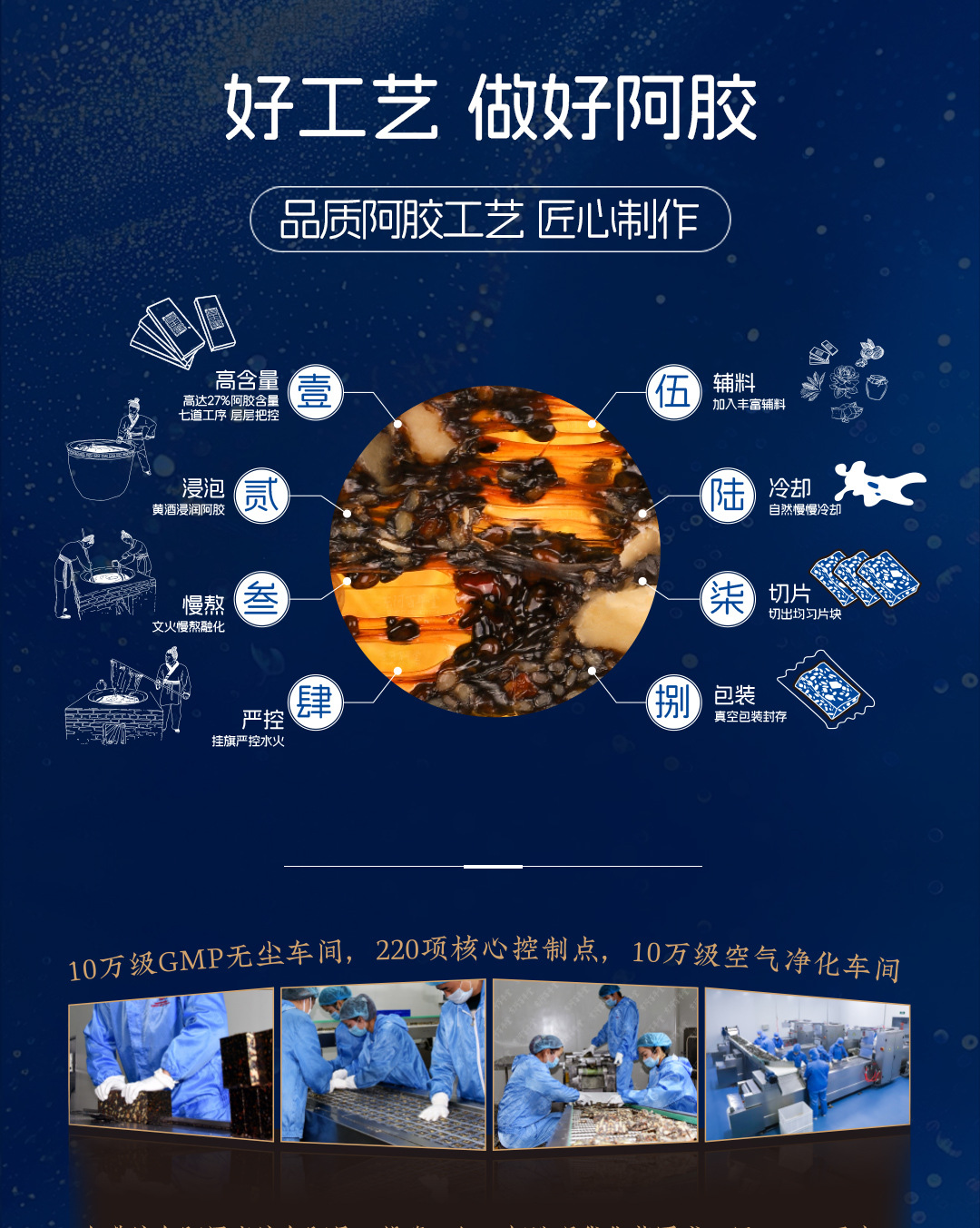 Lily Bulb & Lotus Seed Ejiao Cake (Donkey-Hide Gelatin Paste) — 300g Gift Box, Shandong Specialty specifications
