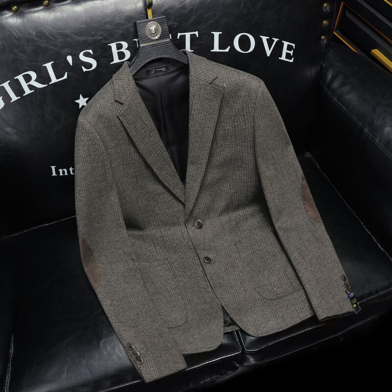 Youth Korean Style Striped Suit Men's Spring and Autumn Suit Top Trendy Slim Small Suit Casual Versatile Jacket Youth Korean Style Striped Suit Men's Spring and Autumn Suit Top Trendy Slim Small Suit Casual Versatile Jacket