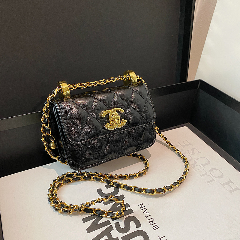 感斜めショルダーバッグ小香風チェーンバッグ百掛け小金球ミニショルダーバッグCrossbody bags|undefined