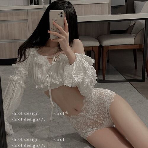 Sexy lace boxer women's underwear, hollow, seamless, ultra-thin, pure lust, hot French mid-waist girl's boxer briefs