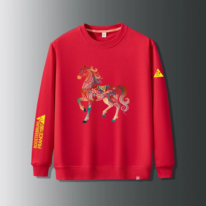 Trendy New Heavyweight Versatile Luxury Crewneck Sweatshirt, Regular Autumn/Winter Style, Fleece-Lined and Thickened Men's Long-Sleeve Top Trendy New Heavyweight Versatile Luxury Crewneck Sweatshirt, Regular Autumn/Winter Style, Fleece-Lined and Thickened Men's Long-Sleeve Top