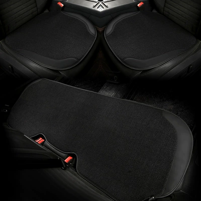 Single-Piece Seat Cushion, Cotton and Linen, Seat cushion, seat cover - black-single-chip