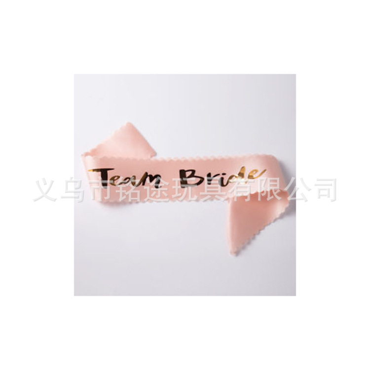 En stock soltero partido ceremonial novia cinturón para ser boda bronceado palabra EQUIPO novia correa de hombro