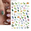 Adhesive nail stickers, fake nails, cute children's dinosaur for nails, new collection, 3D