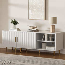 亚马逊跨境外贸欧式造型条纹电视柜简约拼框客厅电视机架卧室影音