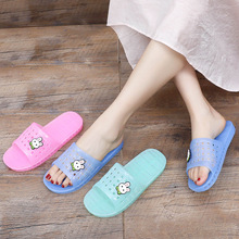 透明水晶一字拖女士家用学生平跟软底舒适镂空透气可爱卡通凉拖鞋