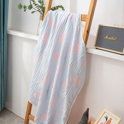 New Style Cotton Gauze Baby Blanket, Soft and Comfortable, Large Bath Towel 110*110cm, Children's Kindergarten Cover Blanket