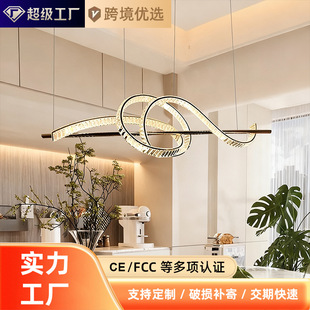 餐厅水晶吊灯意式轻奢设计师款创意高级感餐桌现代简约大气岛台灯-阿里巴巴