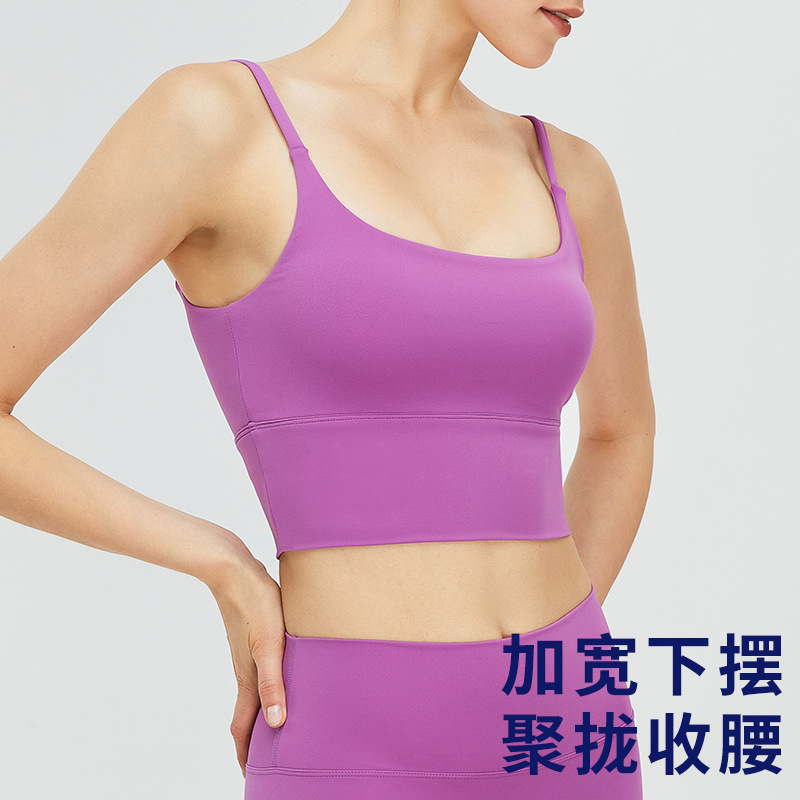 2023 europeo y americano desnudo deportes fitness chaleco Delgado push up yoga sujetador Cruz belleza espalda Correa ropa interior deportiva