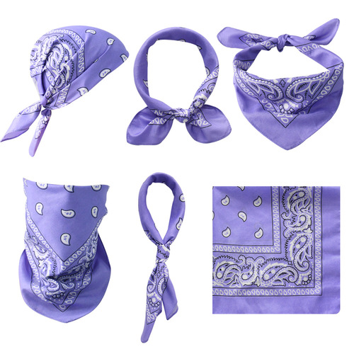 Amazon Polyester Cashew Flower Hip Hop Street Dance Head Scarf European and American Hiphop West Coast Outdoor Multi-purpose Scarf Wholesale 