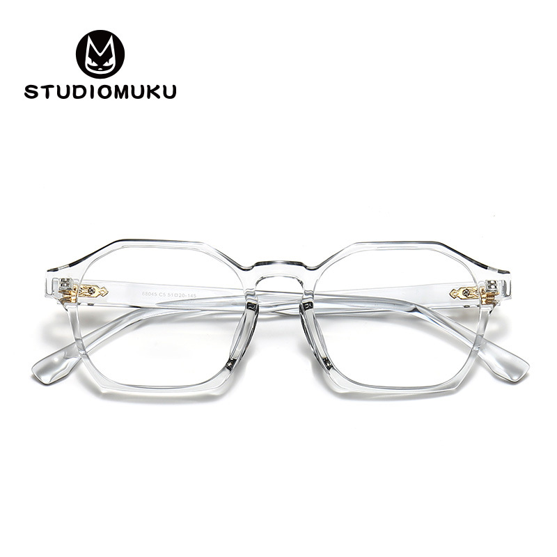 Studiomku mu fresco gafas pequeño marco poligonal miopía gafas hombres y mujeres se pueden equipar con grados Marco de ojos image 3
