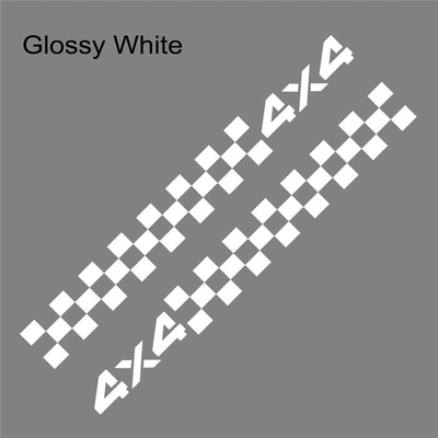 Suitable for Suzuki Jimny JIMNY model, exterior modification accessories, decorative stickers, and grid-patterned body decals (Body sticker) - white-standard