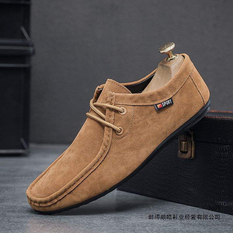Cross-Border Men's Shoes, Men's Lightweight Soft-Soled Trendy Casual Business Slip-On Shoes, Fashionable Versatile Loafers for Men