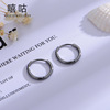 Hei Hoo E0541 S925/S999/S990 Foot Silver Earrings Men and Women's Ear Rings Fashion Personal Ear Ring ear buckle