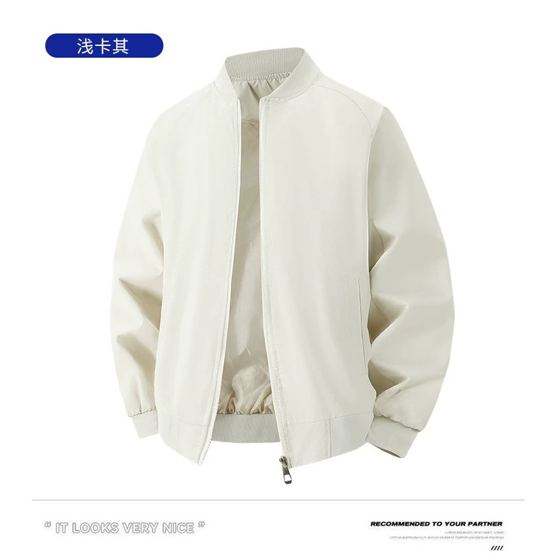 2025 New Style Jacket American Retro Jacket Men's Solid Color Baseball Jacket Pilot Jacket Men's Outerwear Men's Top 2025 New Style Jacket American Retro Jacket Men's Solid Color Baseball Jacket Pilot Jacket Men's Outerwear Men's Top