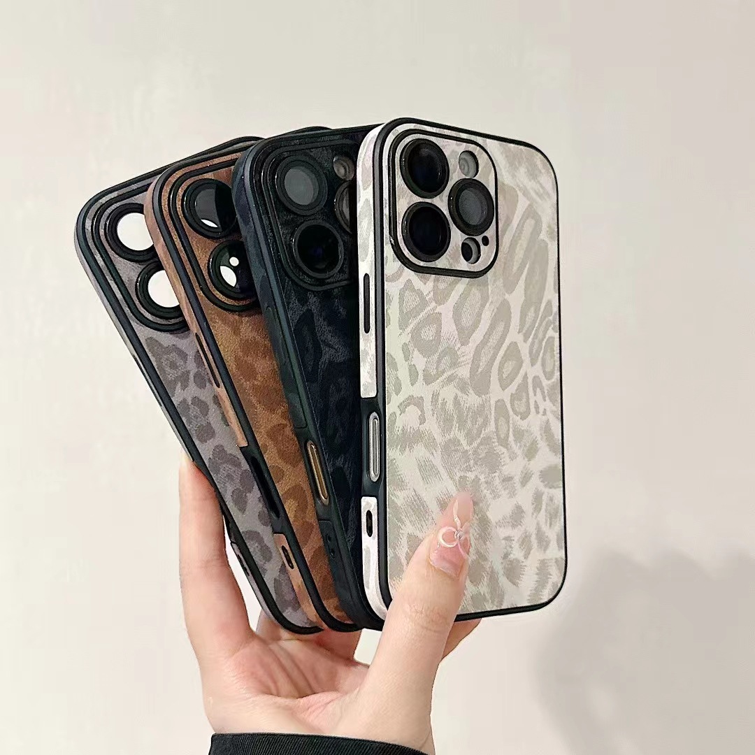 Estudo de leopardo para iPhone17 protector 15promax Apple 15 con película de lente transfronteriza