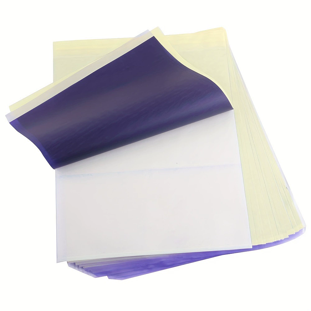 Пожалуйста, переведите на русский: Tattoo transfer paper heat transfer A4 copy paper four-part 100-sheet tattoo machine beauty tools cross-border wholesale