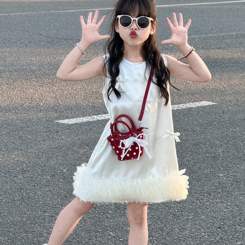 子供バッグ秋と冬の新しいレトロなオイルレザーポルカドットプリントミニハンドバッグ女の子親子クロスボディバッグ口紅バッグ|undefined