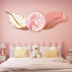 Children's room Instagram-style boy and girl princess room bedroom bedside wall decoration painting cartoon astronaut wall decoration item