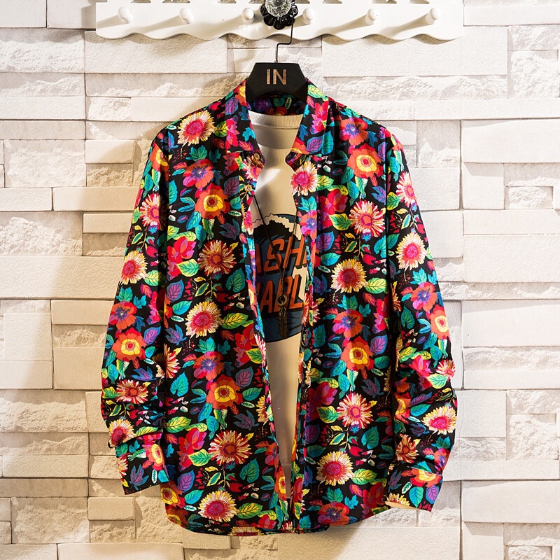 Cross-Border Men's Shirts, New Patterned Long-Sleeved Shirts, Men's Foreign Trade Large Size Fashionable Beach Style Casual Vacation Tops Cross-Border Men's Shirts, New Patterned Long-Sleeved Shirts, Men's Foreign Trade Large Size Fashionable Beach Style Casual Vacation Tops