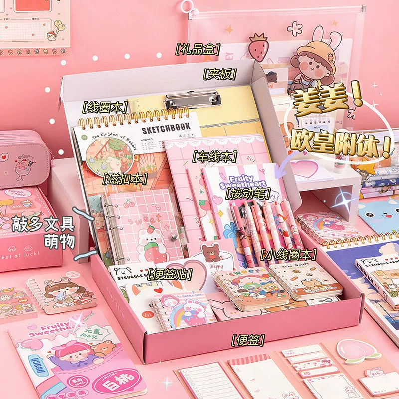 Stationery, set for students, gift box, internet celebrity