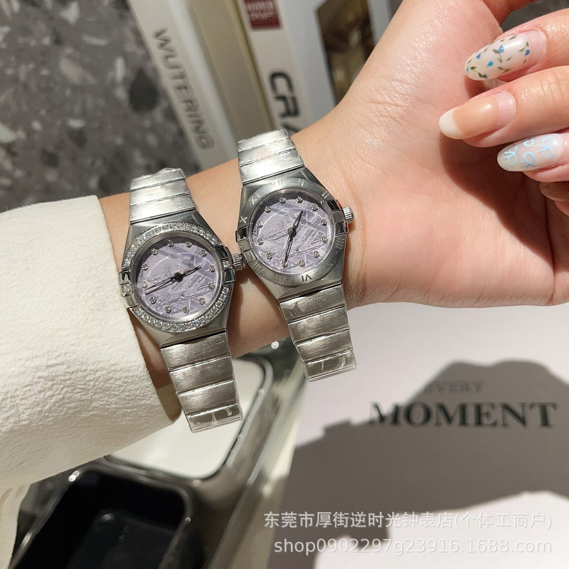 时尚高颜值欧家贝母商务4代星座钢带外贸跨境百搭轻奢石英女表|undefined