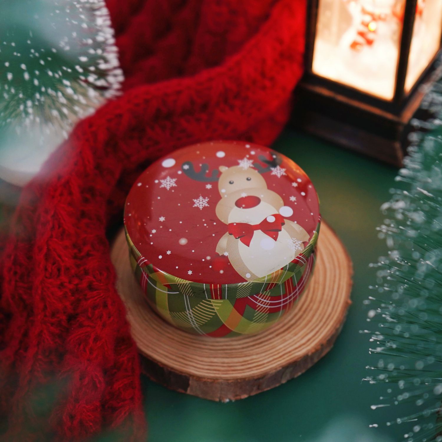 Navidad caja de regalo de vela de banano set romántico no humo perfume adornos regalo de mano vela doméstica de Navidad al por mayor