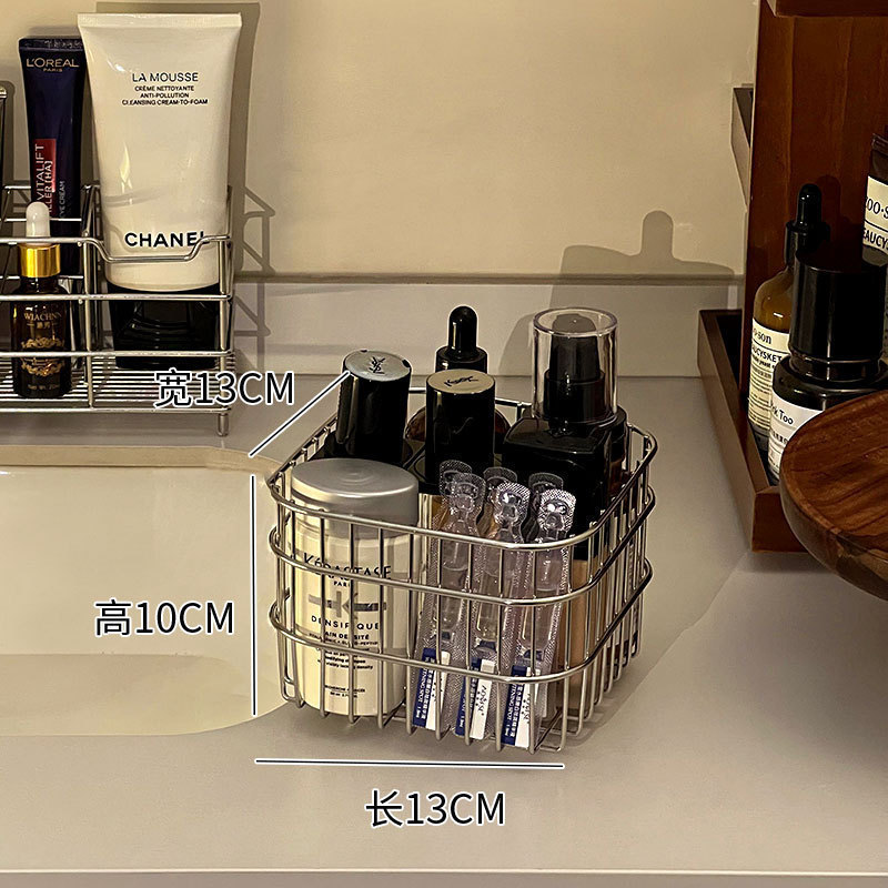 Estante de acero inoxidable de aire lavabo de baño para cosméticos gel de baño artículos de higiene estante de almacenamiento de drenaje