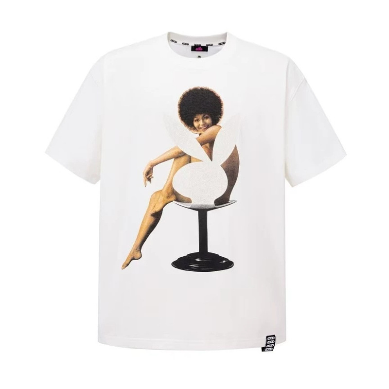 Goodbrand × Playboy Joint Brand Luxury Fashion High-End Short-Sleeved T-Shirt, Same Style for Men and Women Goodbrand × Playboy Joint Brand Luxury Fashion High-End Short-Sleeved T-Shirt, Same Style for Men and Women