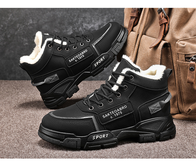 Stivali da uomo in cotone Martin, foderati in pile, caldi e di grandi dimensioni_voghion.com