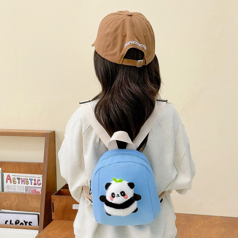 Cute bolso de niña, caricatura, mini panda, mochila infantil, mochila de jardín de infantes, mochila de clase pequeña