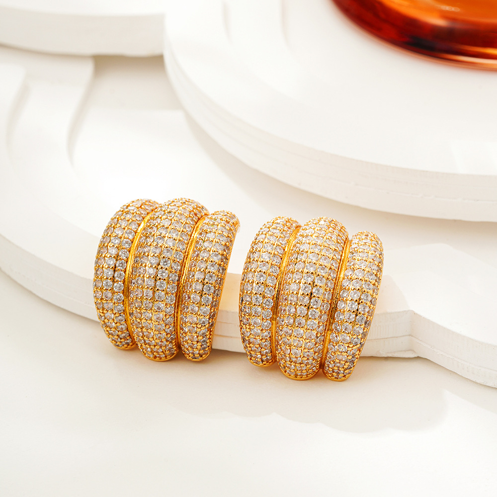 15g Weight Copper Ear Needle Material Hoop Earrings Classification 1 Pair Quantity Daily, Street Occasion Copper Material Geometric Pattern All Seasons Season Women's Gender Polished Finish Plating Design Simple Style, Classic Style Style 1 Pair Simple Style Classic Style Geometric Plating Copper Hoop Earrings 6