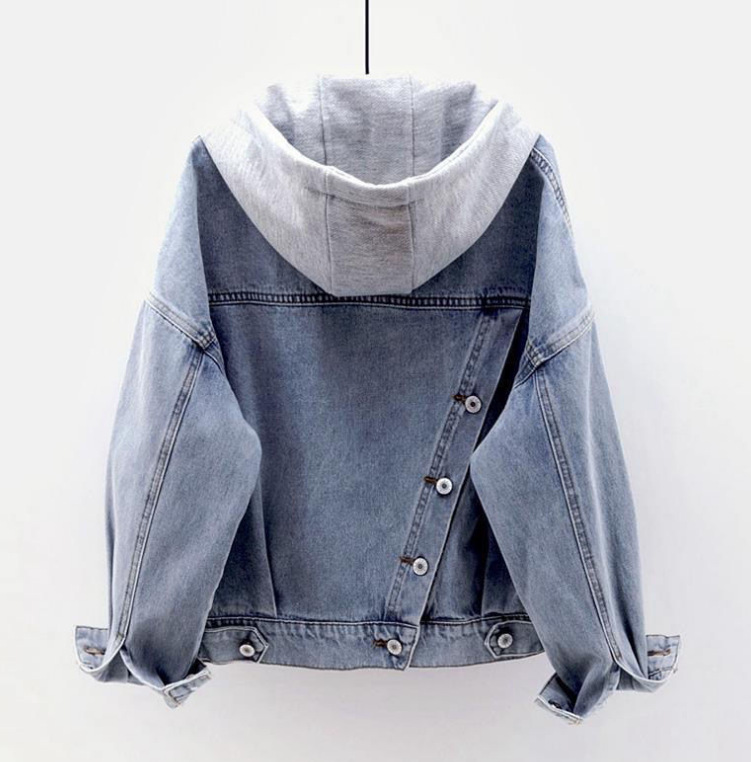 Femmes Style Simple Couleur Unie Poche Unique Poitrine Manteau Veste En Jean display picture 2