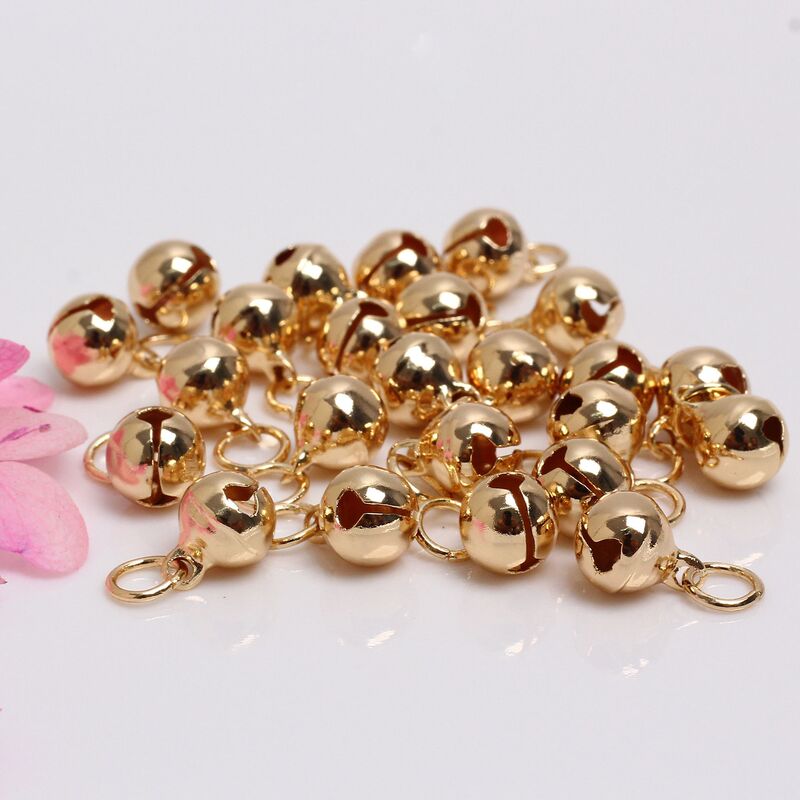 14k包みの金の部品8mmの鈴のペンダントの小さいペンダントのdiyの手のチェーンのペンダントの部品のペンダントの材料|undefined