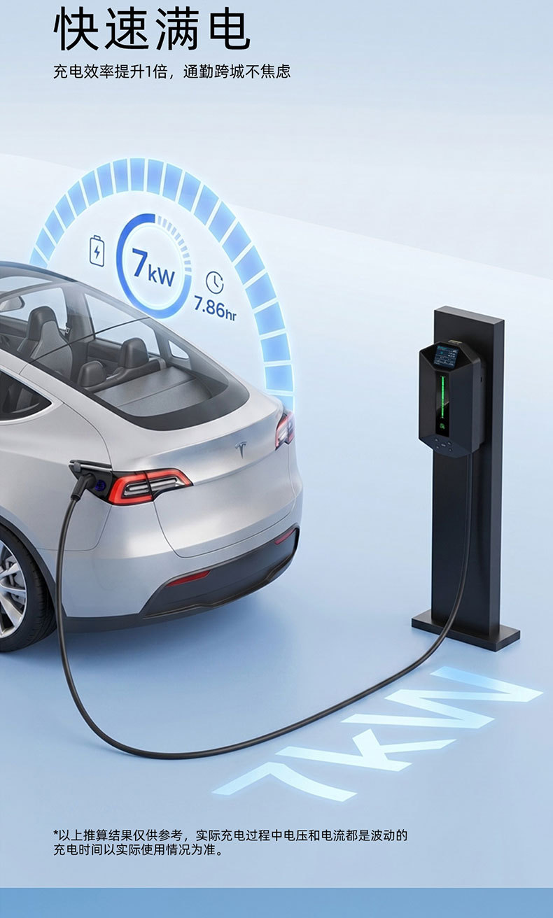 European standard new energy electric vehicle charging station, wall-mounted/pole-mounted, for home use, European standard, foreign trade
