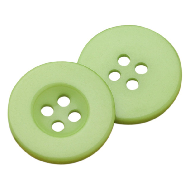In-Stock Wide-Edge Four-Hole Resin Buttons DIY Buttons Round Shirt Suit Jacket Buttons Wide-Edge Four-Hole Buttons