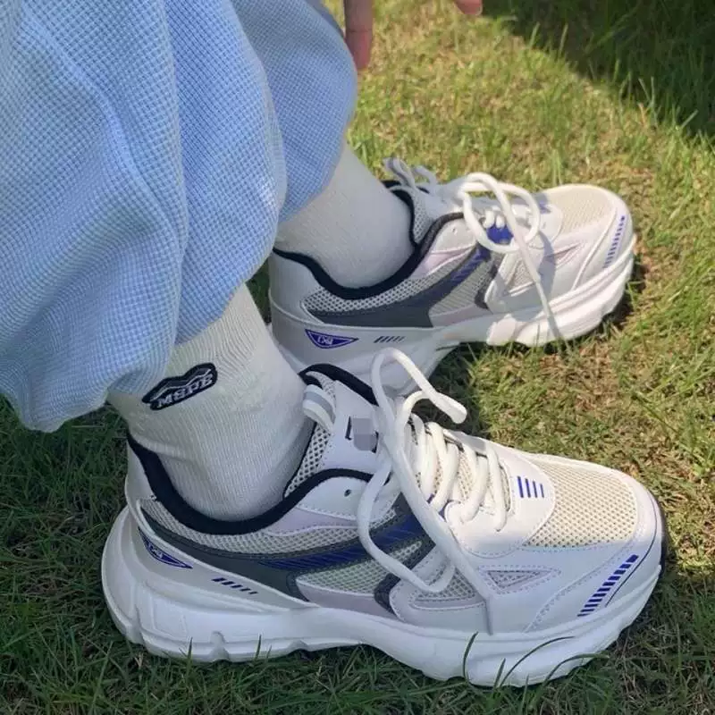 2025 Весна-Осень Нишевый ретро-стиль Студенческие легкие в сочетании Классические двойные сетчатые дышащие легкие беговые осенние кроссовки для папы