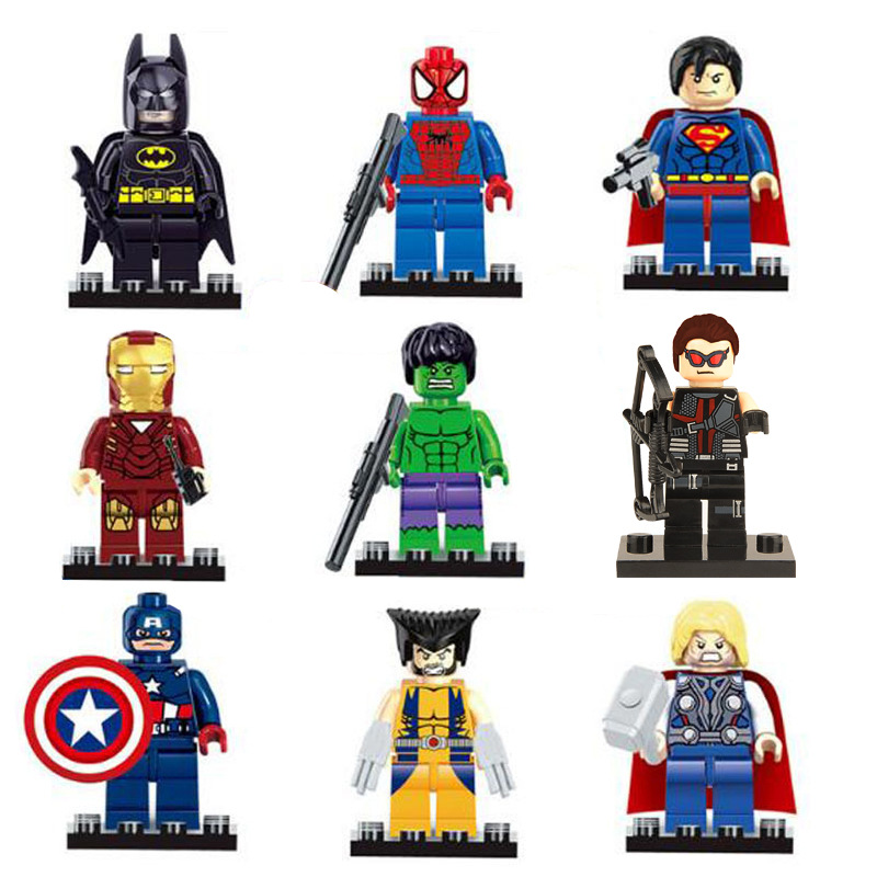 Cross-Border Wholesale D818-898 Hero Series Building Block Figures Small Particle Assembly Super Toy Bagged Dropshipping