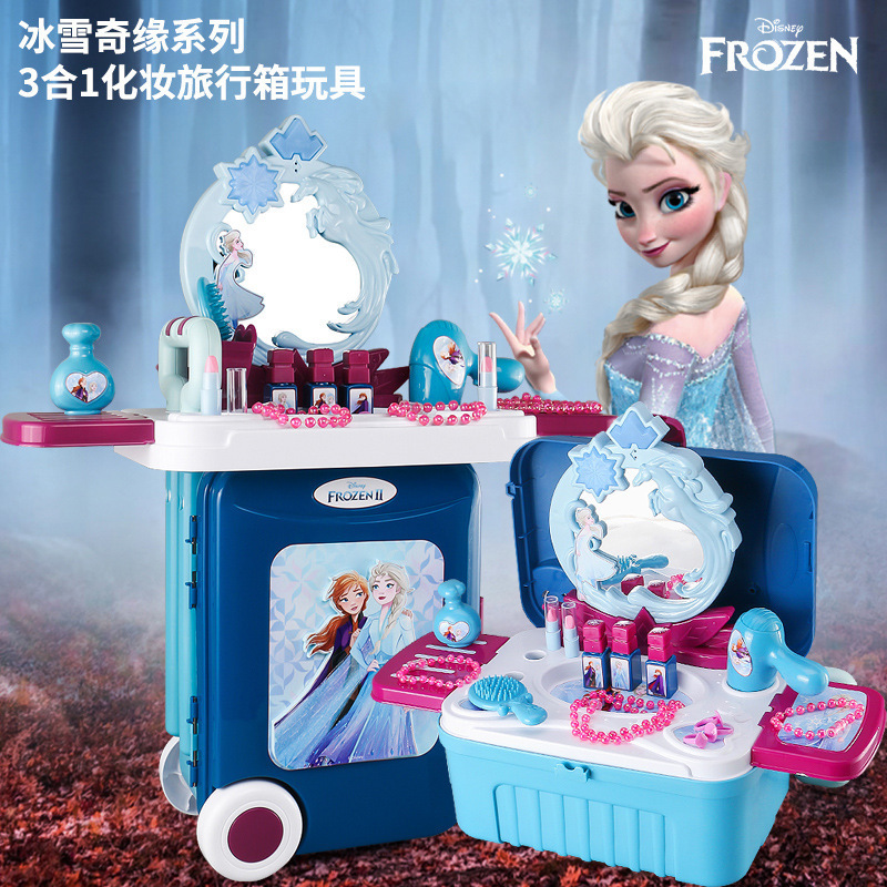 Frozen Disney cocina jugar casa carro maleta juguete cómoda princesa Elsa Toy Girl