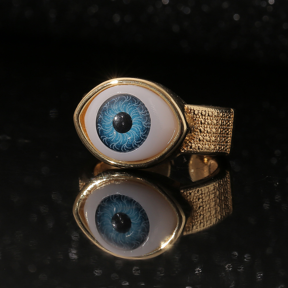 18k Brand New Retro Devil's Eye Bague En Cuivre En Gros Bonjour Bijoux display picture 10